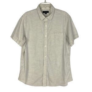 Banana‎ Republic Soft Wash Light Gray Button Front Shirt Men's L
